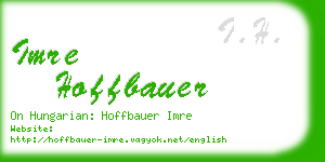 imre hoffbauer business card